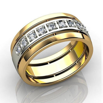 Shiny Classic AAA+ Cubic Zirconia Diamonds Eternity Couple Ring - The Jewellery Supermarket